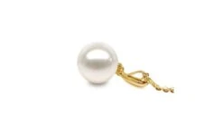 Pendentif Hainan Or Jaune Et Perle - En Forme De Tige - Diamant -Maria || Simplicity Soldes pdy019 4