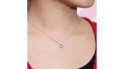 Pendentif Solitaire Or Blanc - Diamant Serti Clos 0.10ct -Maria || Simplicity Soldes pwd041 3