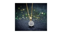 Pendentif Coeur Caillouté Or Jaune Et Diamants 0.33ct -Maria || Simplicity Soldes pyd094 2