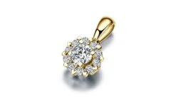 Pendentif Coeur Caillouté Or Jaune Et Diamants 0.33ct -Maria || Simplicity Soldes pyd094 6