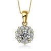 Pendentif Coeur Caillouté Or Jaune Et Diamants 0.33ct