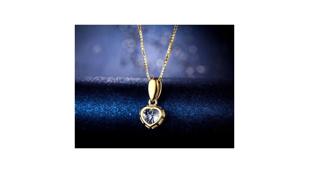 Pendentif Coeur Or Jaune 18cts Et Diamants 0.37ct 5 Pendentif Coeur Or Jaune 18cts Et Diamants 0.37ct – Image 5