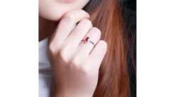 Bague Rubis Diamants Et Or Blanc - Classique - Contraste éblouissant -Maria || Simplicity Soldes rbw014 3