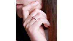 Bague Rubis Diamants Et Or Blanc - Classique - Contraste éblouissant -Maria || Simplicity Soldes rbw014 4