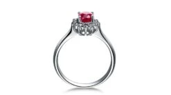 Bague Rubis Diamants Et Or Blanc - Classique - Contraste éblouissant -Maria || Simplicity Soldes rbw014 5