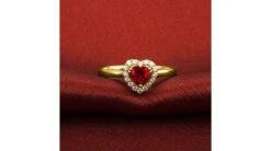 Bague Glamour Rubis Et Diamants En Or Jaune - Mon Coeur -Maria || Simplicity Soldes rby011 8