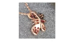 Pendentif Papillon Or Rose - Rubis De Birmanie -Maria || Simplicity Soldes rpr005 2