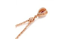 Pendentif Princesse Or Rose 18cts - Rubis Poire Et Diamants -Maria || Simplicity Soldes rpr037 3