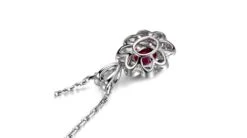 Pendentif Fleur Rubis Diamant En Or Blanc 10 Pendentif Fleur Rubis Diamant En Or Blanc -Maria || Simplicity Soldes rpw039 2 3