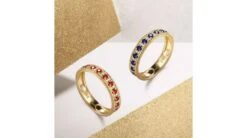 Bague Saphir - Tempietto - Or Blanc, Diamant, Saphir -Maria || Simplicity Soldes sbw047 5