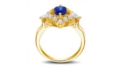 Bague Fiançailles Saphir Diamants Et Or Jaune. -Maria || Simplicity Soldes sby039 4