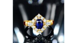 Bague Fiançailles Saphir Diamants Et Or Jaune. -Maria || Simplicity Soldes sby039 7