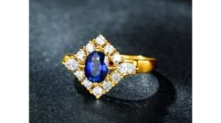 Bague Fiançailles Saphir Diamants Et Or Jaune. -Maria || Simplicity Soldes sby039 8