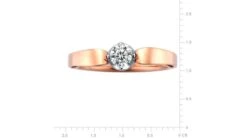 Solitaire Anneau Bombé - Or Blanc & Rose - Couronne Diamants | Gemperles -Maria || Simplicity Soldes sdr024 4