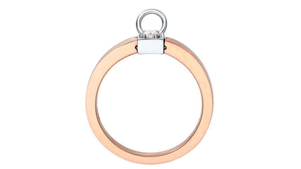 Candy Solitaire Pendentif - Bague De Mariage En Or Blanc, Rose Et Diamants | Gemperles 2 Candy Solitaire Pendentif - Bague De Mariage En Or Blanc, Rose Et Diamants | Gemperles – Image 2