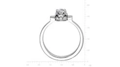 Bague Solitaire Pendentif Or Blanc - Diamants Sertis Griffes, Grains | Estasia -Maria || Simplicity Soldes sdw015 3