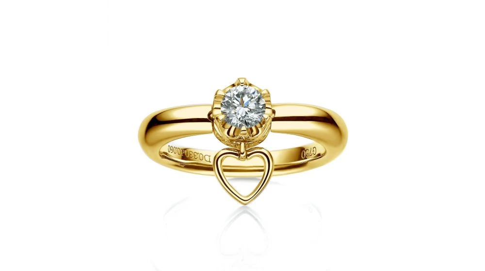 Bague Or Jaune Diamant Solitaire - Serti Griffes Et Grains | Coeur De Solitaire 1 Bague Or Jaune Diamant Solitaire - Serti Griffes Et Grains | Coeur De Solitaire