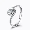 Solitaire Or Blanc & Diamants - Je T'appartiens | Gemperles