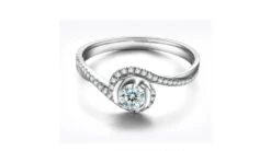 Solitaire Or Blanc & Diamants - Je T'appartiens | Gemperles -Maria || Simplicity Soldes sdw056 2
