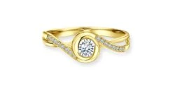 A Julie Diamant 0.25ct Or Jaune - Bague Solitaire | Gemperles -Maria || Simplicity Soldes sdy043 2
