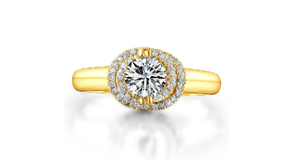 Bague Solitaire Gracieuse Majesté - Or Jaune & Diamants Enroulés | Gemperles 4 Bague Solitaire Gracieuse Majesté - Or Jaune & Diamants Enroulés | Gemperles – Image 4