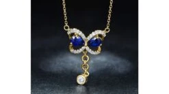 Pendentif Papillon Saphirs Et Diamants. Or Jaune 18cts -Maria || Simplicity Soldes spy011 13