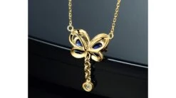 Pendentif Papillon Saphirs Et Diamants. Or Jaune 18cts -Maria || Simplicity Soldes spy011 8