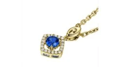 Pendentif Losange Or Jaune, Saphir Et Diamants -Maria || Simplicity Soldes spy012 11