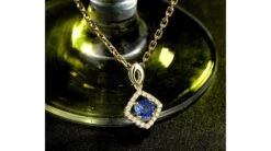 Pendentif Losange Or Jaune, Saphir Et Diamants -Maria || Simplicity Soldes spy012 5