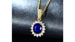 Pendentif Or Jaune Diamants Et Saphir 1.50cts 16 Pendentif Or Jaune Diamants Et Saphir 1.50cts -Maria || Simplicity Soldes spy015 11