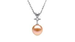 Pendentif Ganse Classique - Or Blanc, Diamants Monté D'une Perle -Maria || Simplicity Soldes spz12 pi31