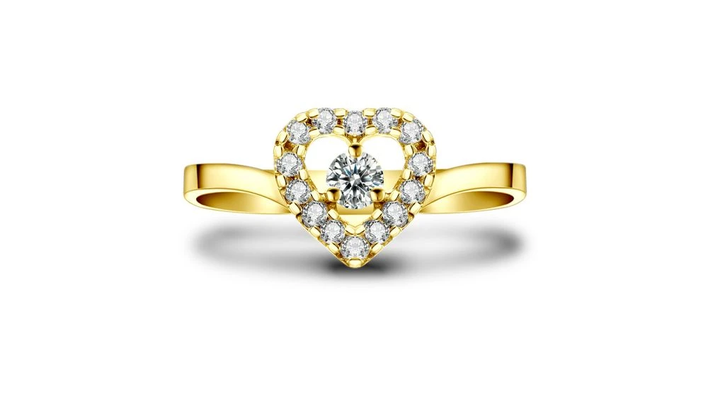 Coeur Diamanté - Solitaire Bague En Diamants Et Or Jaune | Gemperles 3 Coeur Diamanté - Solitaire Bague En Diamants Et Or Jaune | Gemperles – Image 3